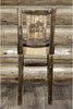 Montana Woodworks Homestead Collection Barstool with Back and Laser Engraved Design - Stain & Lacquer Finish-Rustic Furniture Marketplace