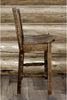 Montana Woodworks Homestead Collection Barstool with Back and Laser Engraved Design - Stain & Lacquer Finish-Rustic Furniture Marketplace
