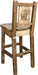 Montana Woodworks Homestead Collection Barstool with Back and Laser Engraved Design - Stain & Lacquer Finish-Rustic Furniture Marketplace