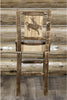 Montana Woodworks Homestead Collection Barstool with Back and Laser Engraved Design - Stain & Lacquer Finish-Rustic Furniture Marketplace