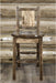 Montana Woodworks Homestead Collection Barstool with Back and Laser Engraved Design - Stain & Lacquer Finish-Rustic Furniture Marketplace