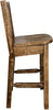 Montana Woodworks Homestead Collection Barstool with Back and Laser Engraved Design - Stain & Lacquer Finish-Rustic Furniture Marketplace