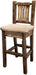 Montana Woodworks Homestead Collection Barstool with Back and Upholstered Seat-Rustic Furniture Marketplace