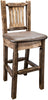 Montana Woodworks Homestead Collection Barstool with Back and Upholstered Seat-Rustic Furniture Marketplace