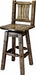 Montana Woodworks Homestead Collection Barstool with Back & Swivel-Rustic Furniture Marketplace