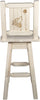 Montana Woodworks Homestead Collection Barstool with Back & Swivel and Laser Engraved Design - Ready to Finish-Rustic Furniture Marketplace