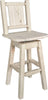 Montana Woodworks Homestead Collection Barstool with Back & Swivel and Laser Engraved Design - Ready to Finish-Rustic Furniture Marketplace