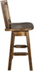 Montana Woodworks Homestead Collection Barstool with Back & Swivel and Laser Engraved Design - Stain & Lacquer Finish-Rustic Furniture Marketplace
