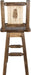 Montana Woodworks Homestead Collection Barstool with Back & Swivel and Laser Engraved Design - Stain & Lacquer Finish-Rustic Furniture Marketplace