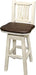 Montana Woodworks Homestead Collection Barstool with Back/Swivel/Upholstered Seat-Rustic Furniture Marketplace
