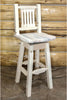 Montana Woodworks Homestead Collection Barstool with Back & Swivel-Rustic Furniture Marketplace