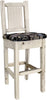 Montana Woodworks Homestead Collection Barstool Woodland Upholstery with Laser Engraved Design - Ready to Finish-Rustic Furniture Marketplace