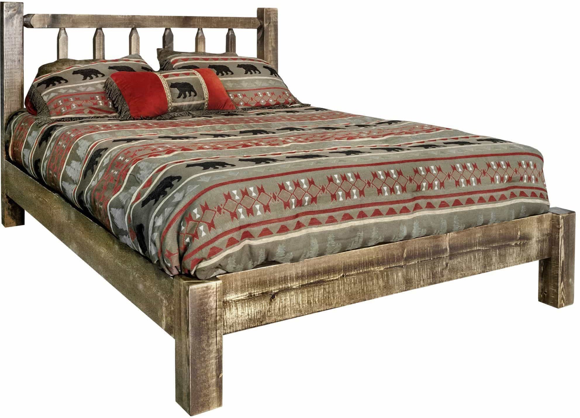 Montana Woodworks Homestead Collection California King Platform Bed-Rustic Furniture Marketplace