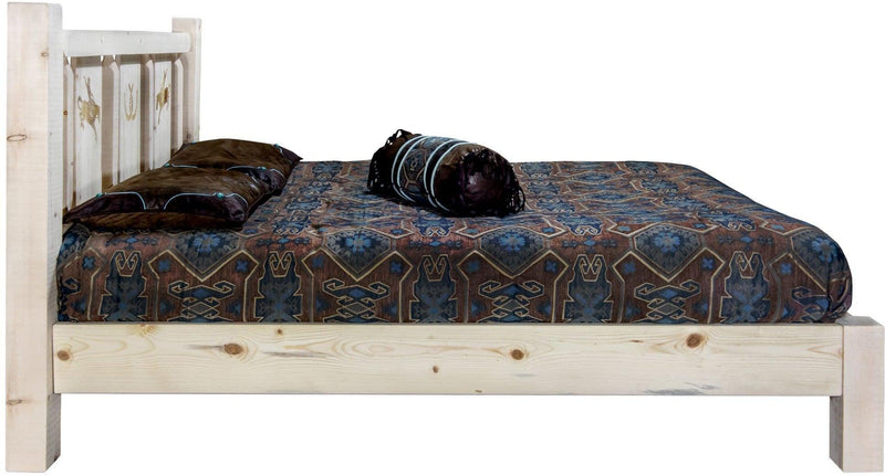 Montana Woodworks Homestead Collection California King Platform Bed - Clear Lacquer Finish-Rustic Furniture Marketplace