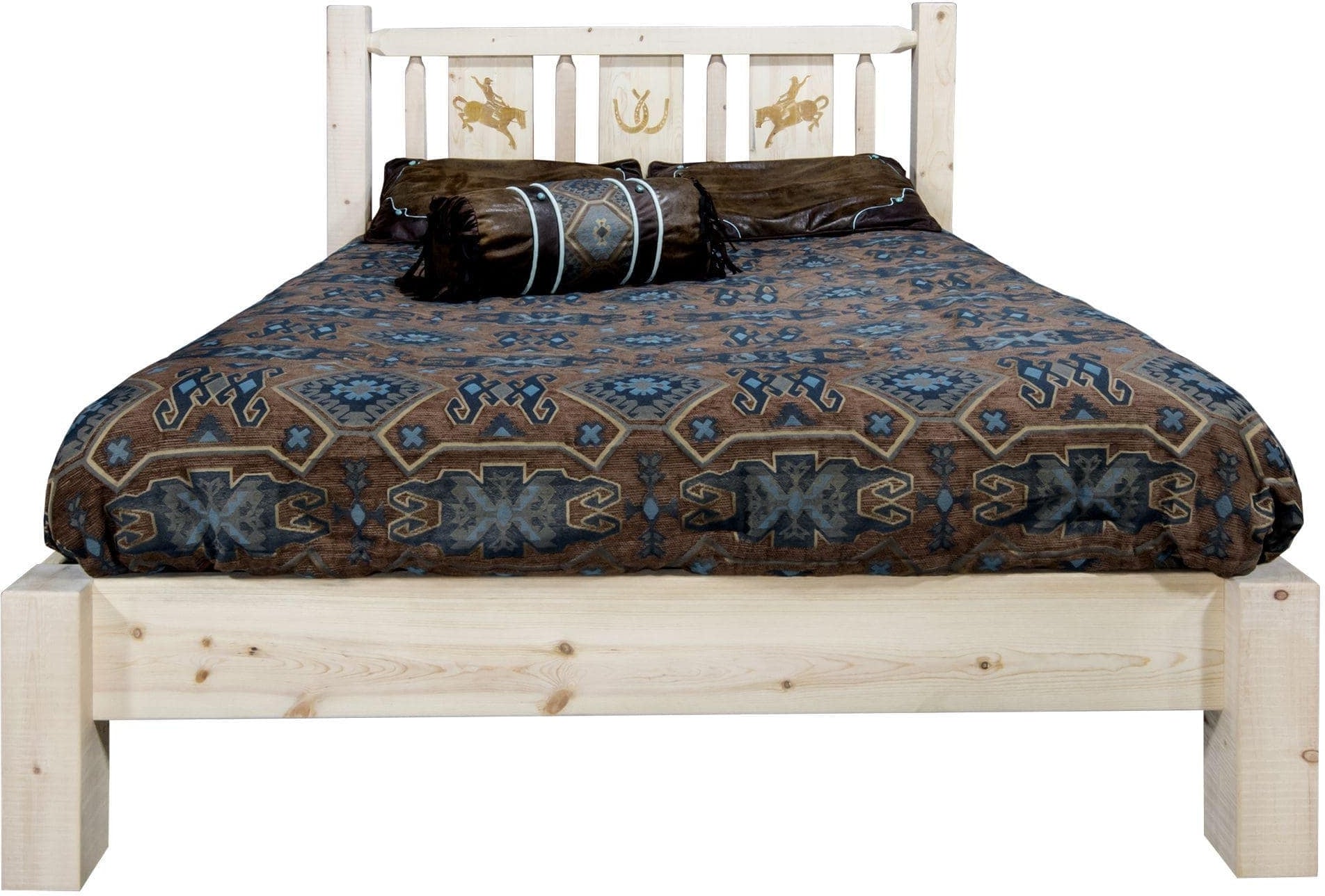 Montana Woodworks Homestead Collection California King Platform Bed - Unfinished-Rustic Furniture Marketplace