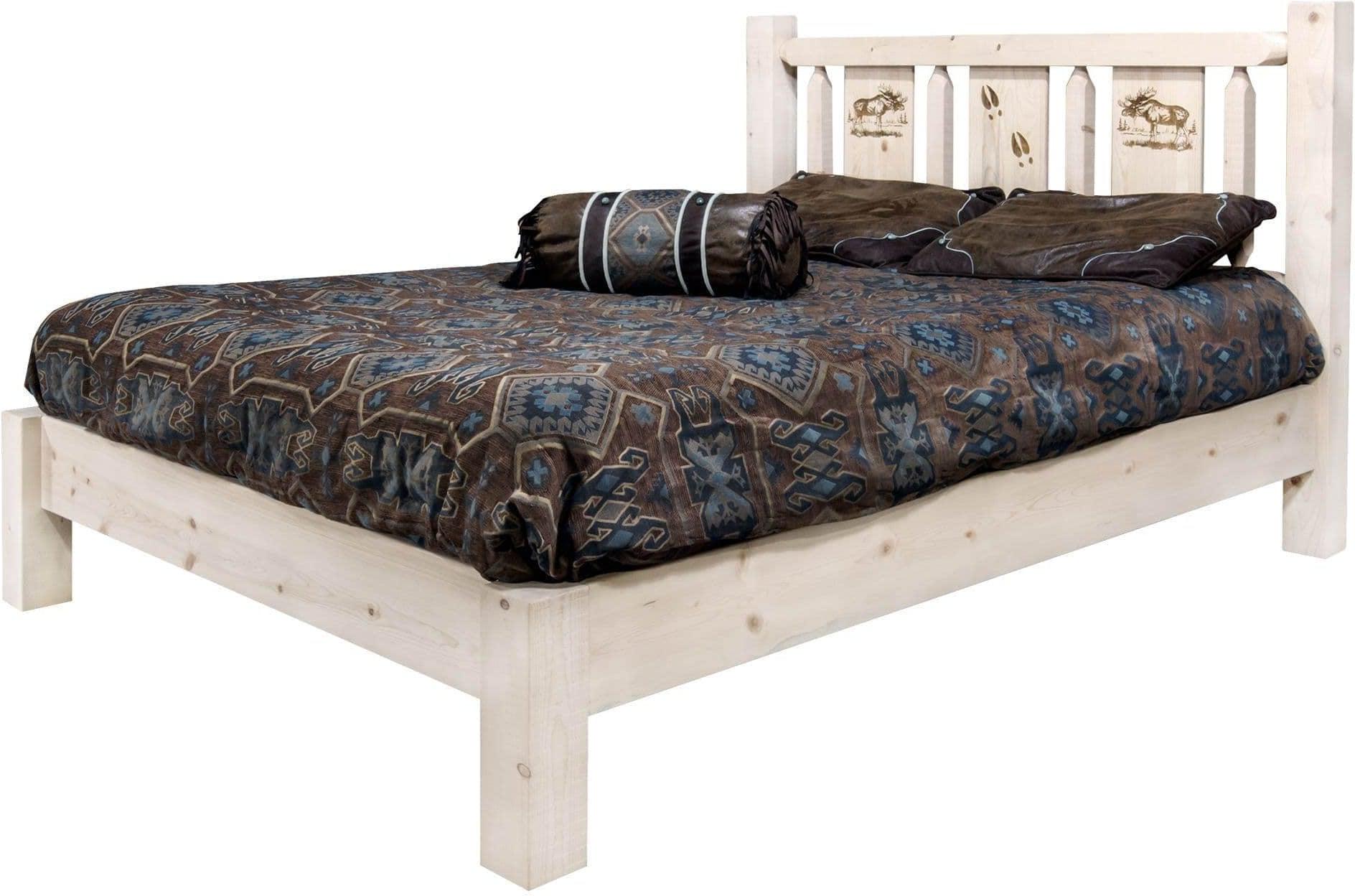 Montana Woodworks Homestead Collection California King Platform Bed - Unfinished-Rustic Furniture Marketplace