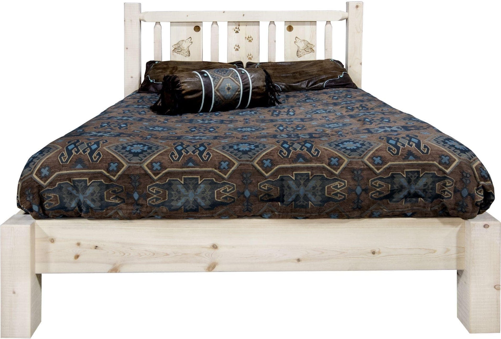 Montana Woodworks Homestead Collection California King Platform Bed - Unfinished-Rustic Furniture Marketplace