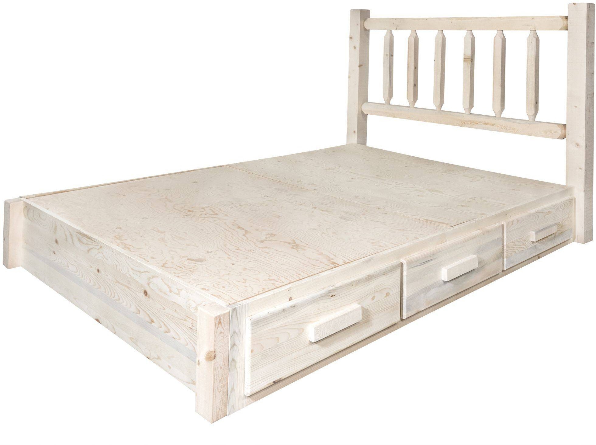 Montana Woodworks Homestead Collection California King Platform Bed with Storage-Rustic Furniture Marketplace