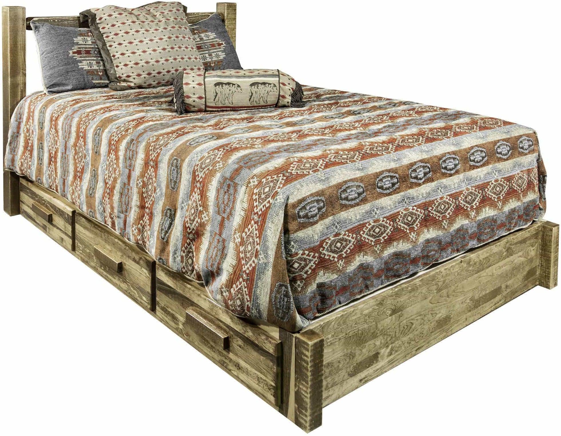 Montana Woodworks Homestead Collection California King Platform Bed with Storage-Rustic Furniture Marketplace