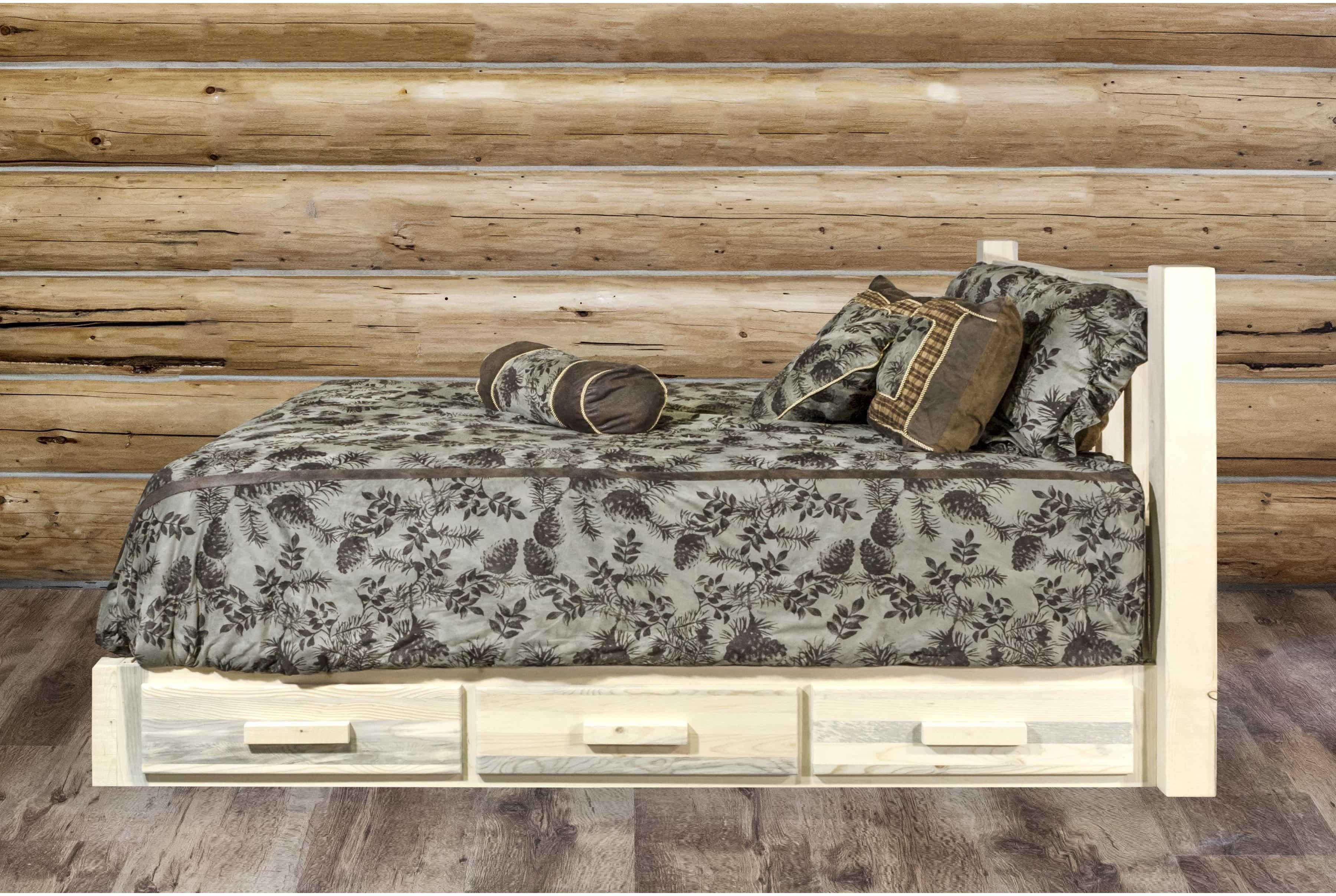 Montana Woodworks Homestead Collection California King Platform Bed with Storage-Rustic Furniture Marketplace