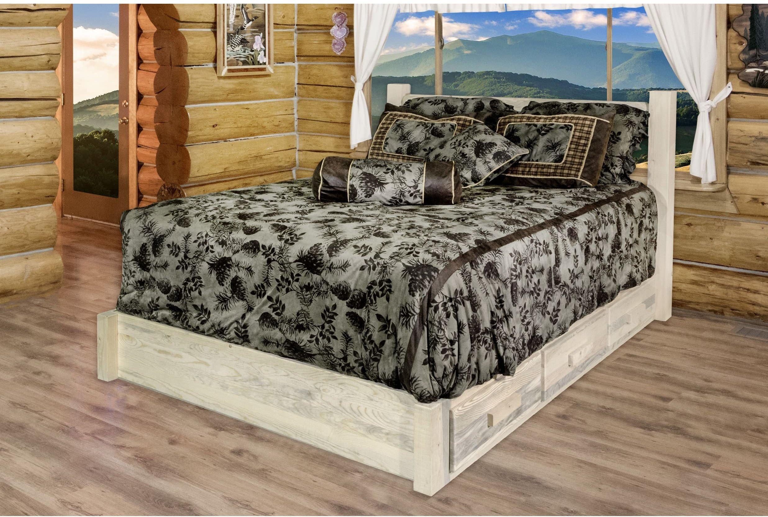 Montana Woodworks Homestead Collection California King Platform Bed with Storage-Rustic Furniture Marketplace