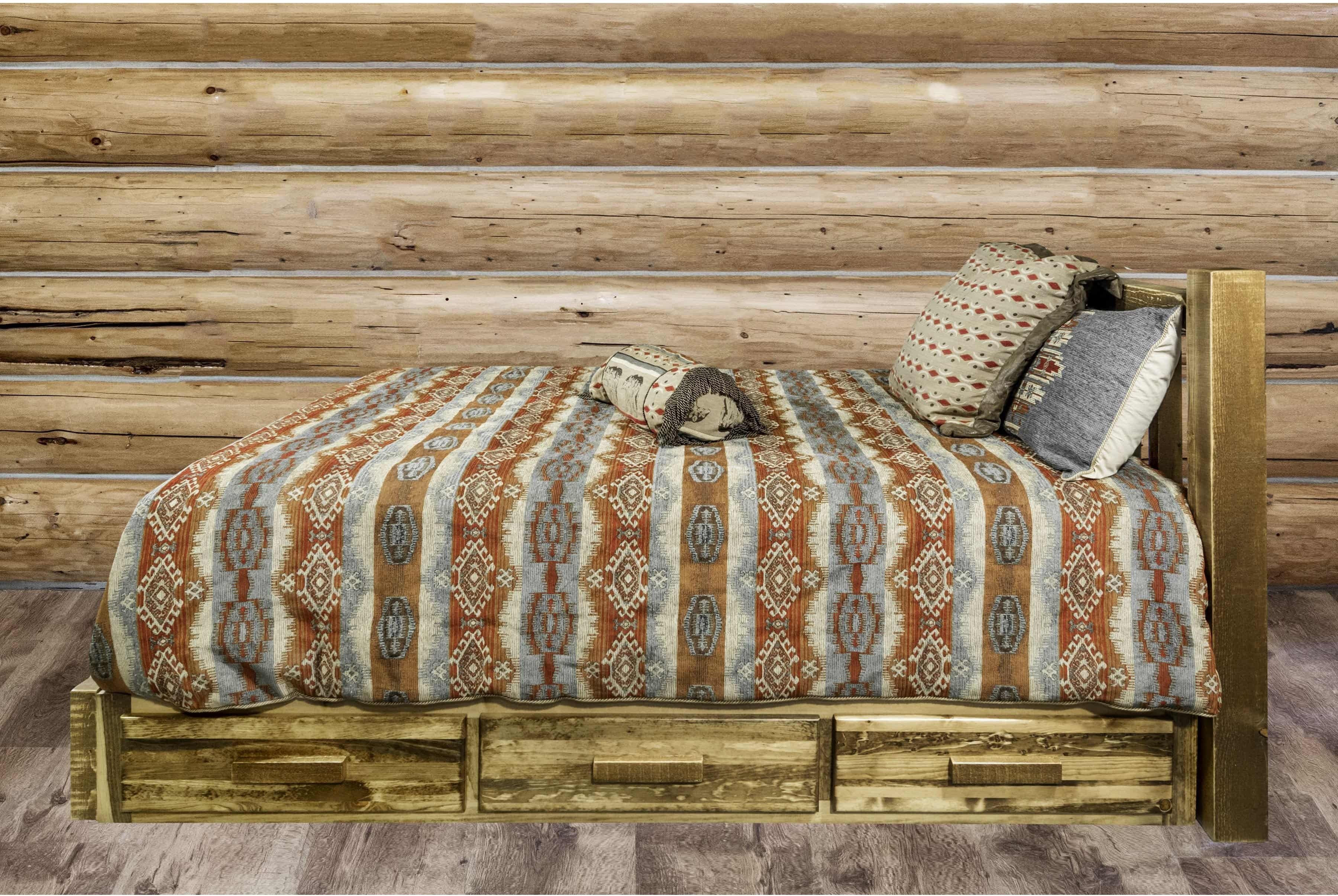 Montana Woodworks Homestead Collection California King Platform Bed with Storage-Rustic Furniture Marketplace