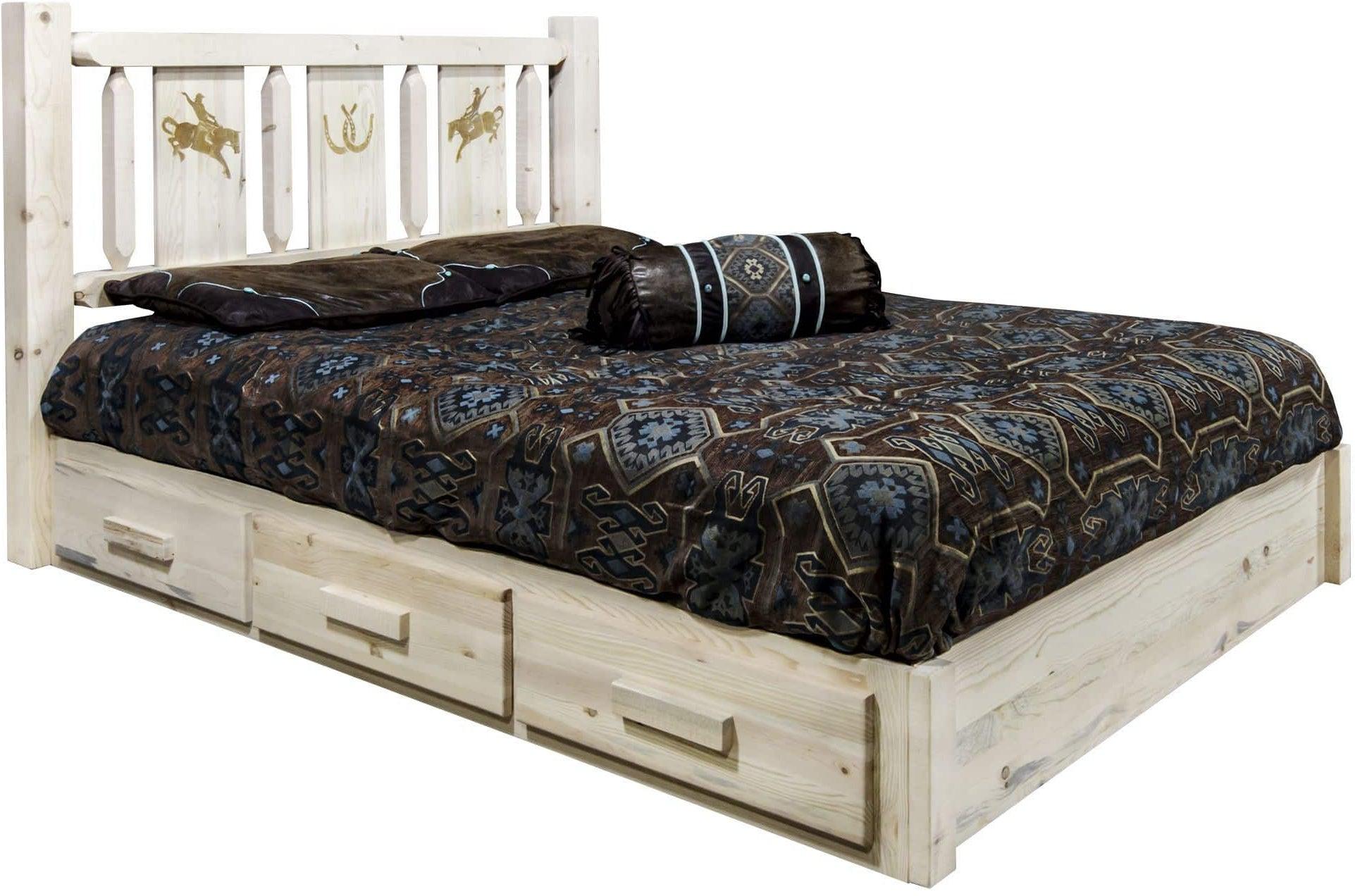 Montana Woodworks Homestead Collection California King Storage Platform Bed - Clear Lacquer Finish-Rustic Furniture Marketplace