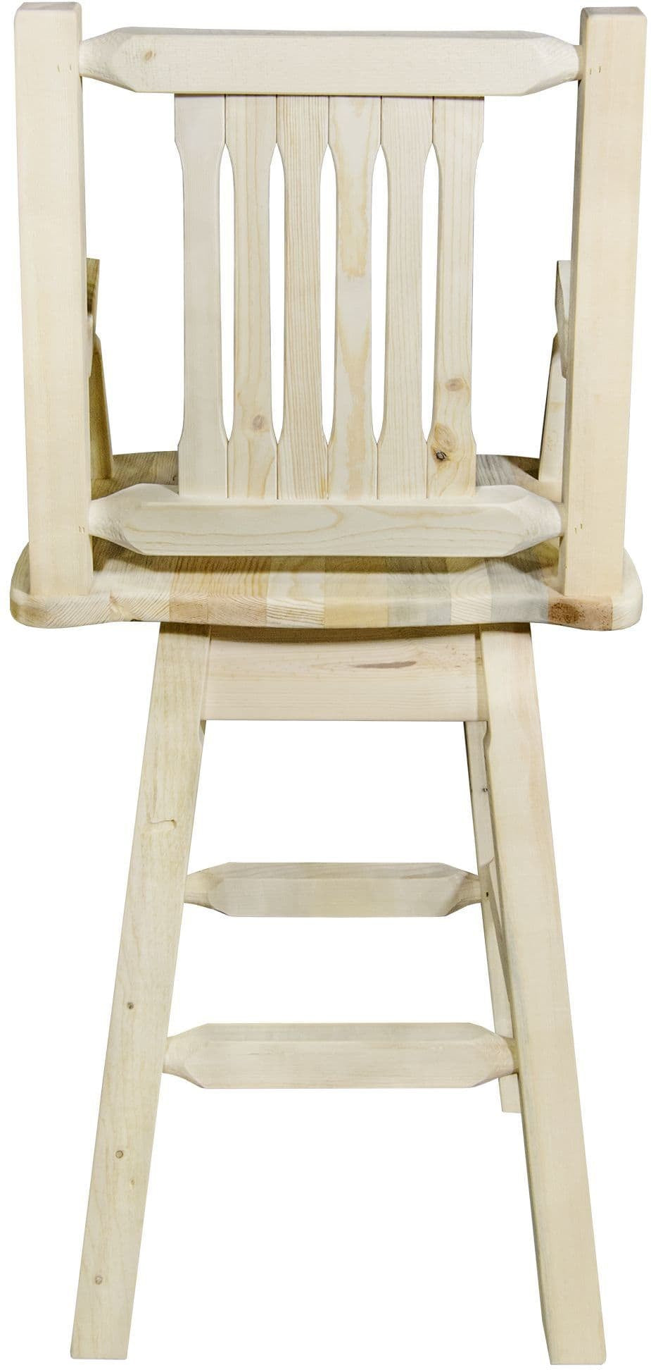 Montana Woodworks Homestead Collection Captain's Barstool with Back & Swivel-Rustic Furniture Marketplace