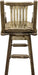 Montana Woodworks Homestead Collection Captain's Barstool with Back/Swivel/Upholstered Seat-Rustic Furniture Marketplace