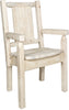 Montana Woodworks Homestead Collection Captain's Chair with Laser Engraved Design - Ready to Finish-Rustic Furniture Marketplace
