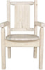 Montana Woodworks Homestead Collection Captain's Chair with Laser Engraved Design - Ready to Finish-Rustic Furniture Marketplace