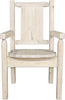 Montana Woodworks Homestead Collection Captain's Chair with Laser Engraved Design - Ready to Finish-Rustic Furniture Marketplace