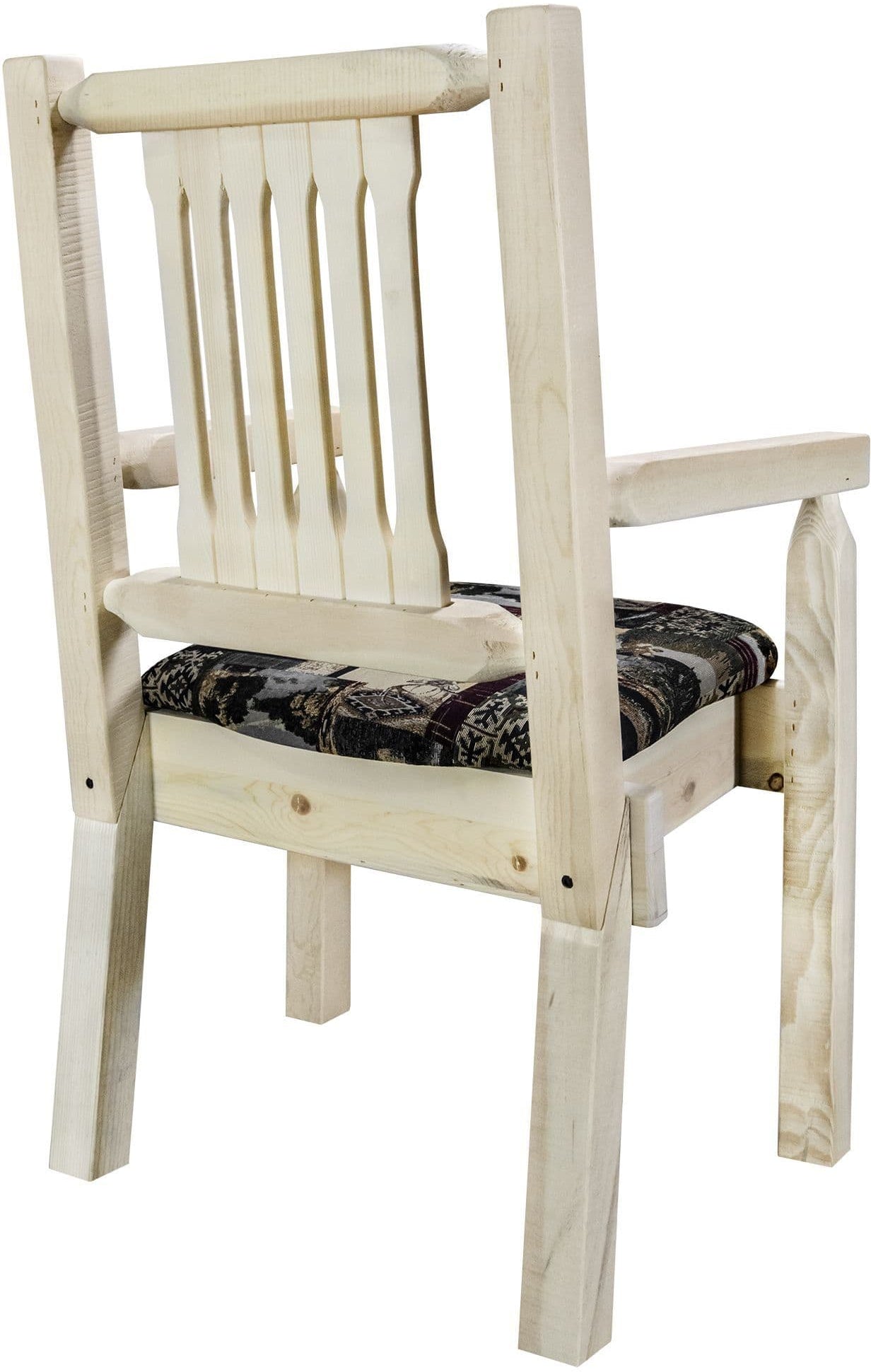 Montana Woodworks Homestead Collection Captain's Chair with Upholstered Seat - Ready to Finish-Rustic Furniture Marketplace