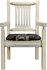 Montana Woodworks Homestead Collection Captain's Chair with Upholstered Seat - Ready to Finish-Rustic Furniture Marketplace