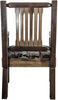 Montana Woodworks Homestead Collection Captain's Chair with Upholstered Seat - Stain & Clear Lacquer Finish-Rustic Furniture Marketplace