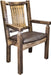 Montana Woodworks Homestead Collection Captain's Chair with Upholstered Seat - Stain & Clear Lacquer Finish-Rustic Furniture Marketplace