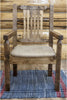 Montana Woodworks Homestead Collection Captain's Chair with Upholstered Seat - Stain & Clear Lacquer Finish-Rustic Furniture Marketplace