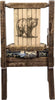 Montana Woodworks Homestead Collection Captain's Chair Woodland Upholstery with Laser Engraved Design - Stain & Lacquer Finish-Rustic Furniture Marketplace