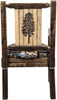 Montana Woodworks Homestead Collection Captain's Chair Woodland Upholstery with Laser Engraved Design - Stain & Lacquer Finish-Rustic Furniture Marketplace