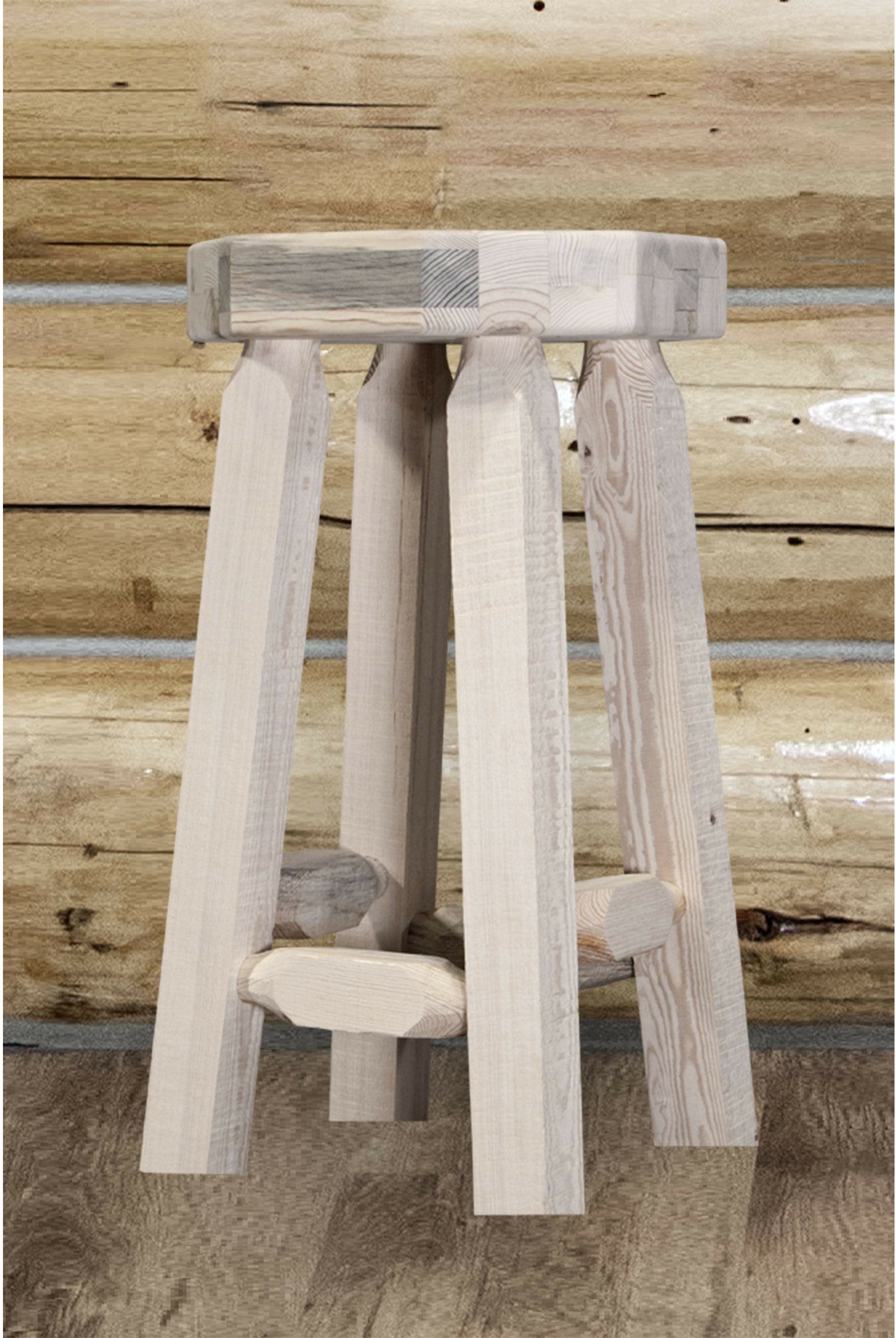 Montana Woodworks Homestead Collection Counter Height Backless Barstool-Rustic Furniture Marketplace