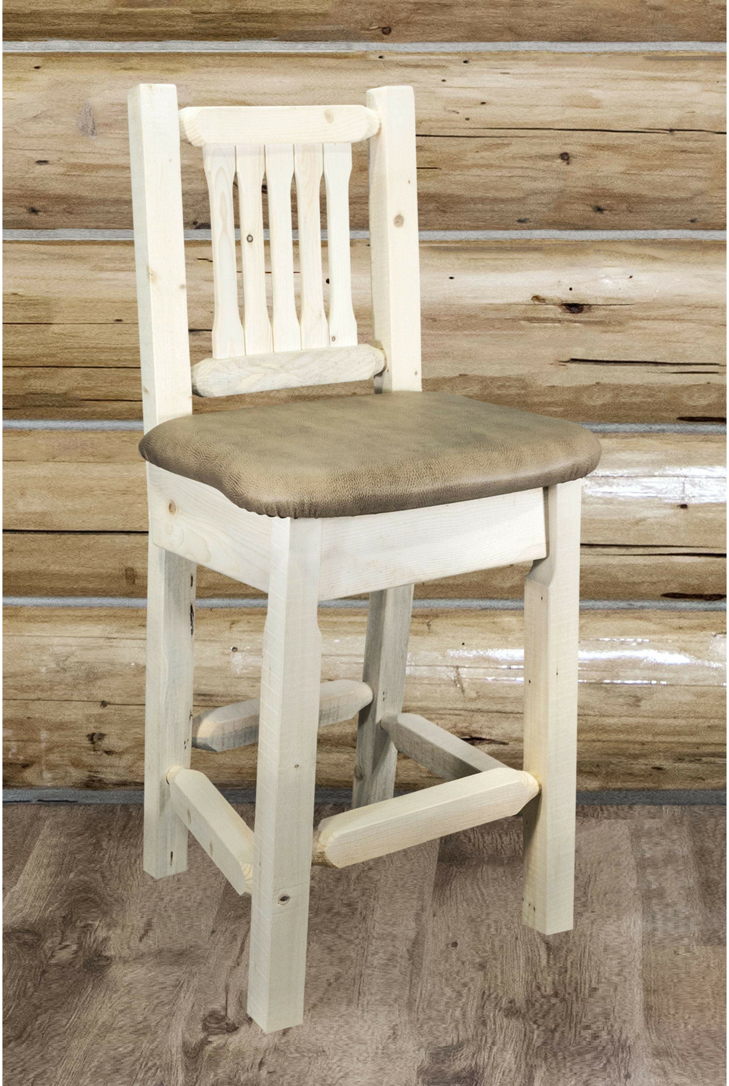 Montana Woodworks Homestead Collection Counter Height Barstool with Back-Rustic Furniture Marketplace