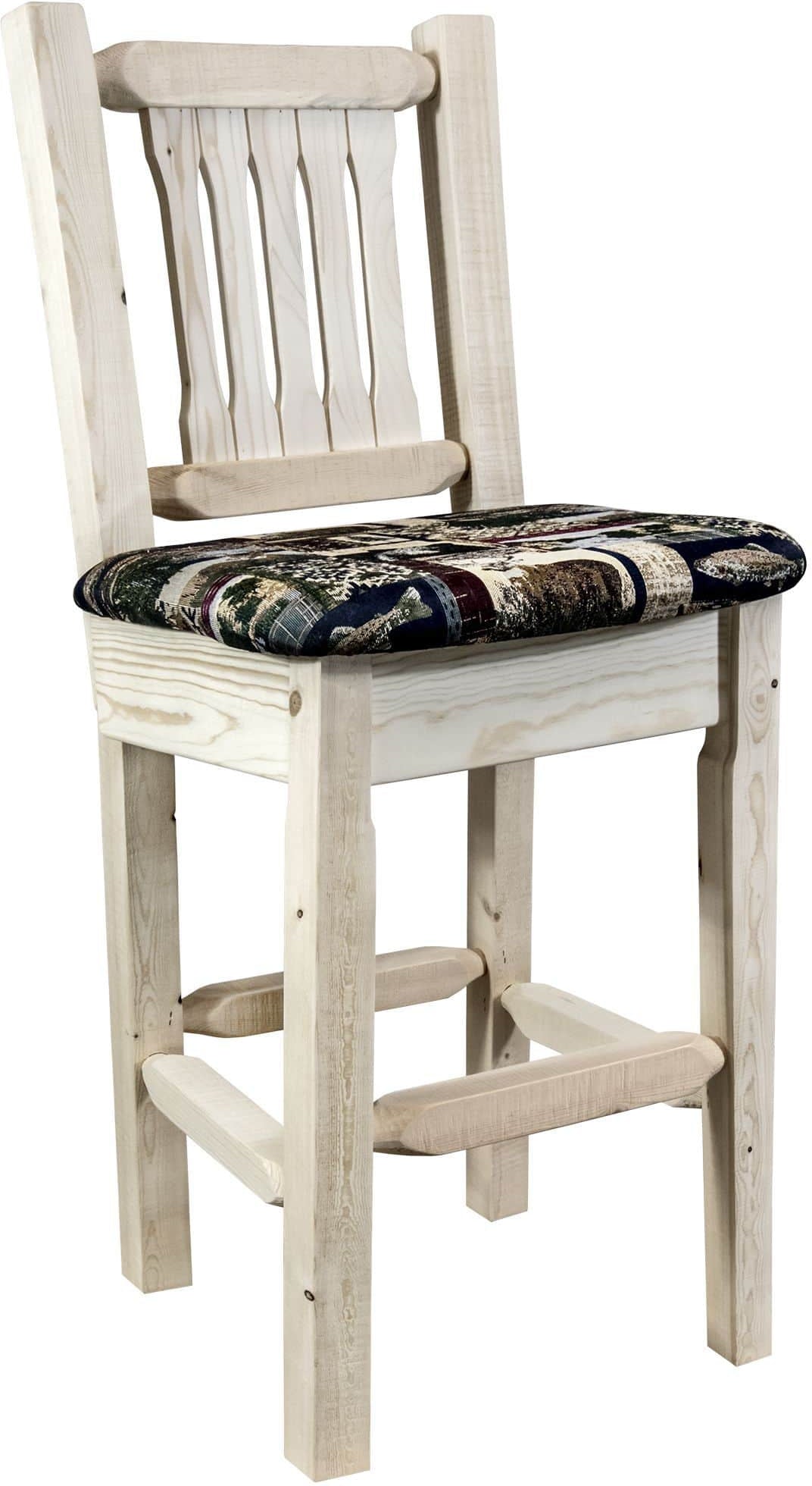 Montana Woodworks Homestead Collection Counter Height Barstool with Back-Rustic Furniture Marketplace