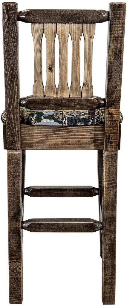 Montana Woodworks Homestead Collection Counter Height Barstool with Back-Rustic Furniture Marketplace