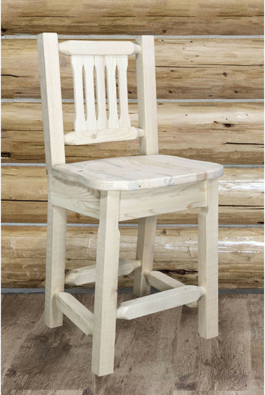 Montana Woodworks Homestead Collection Counter Height Barstool with Back-Rustic Furniture Marketplace