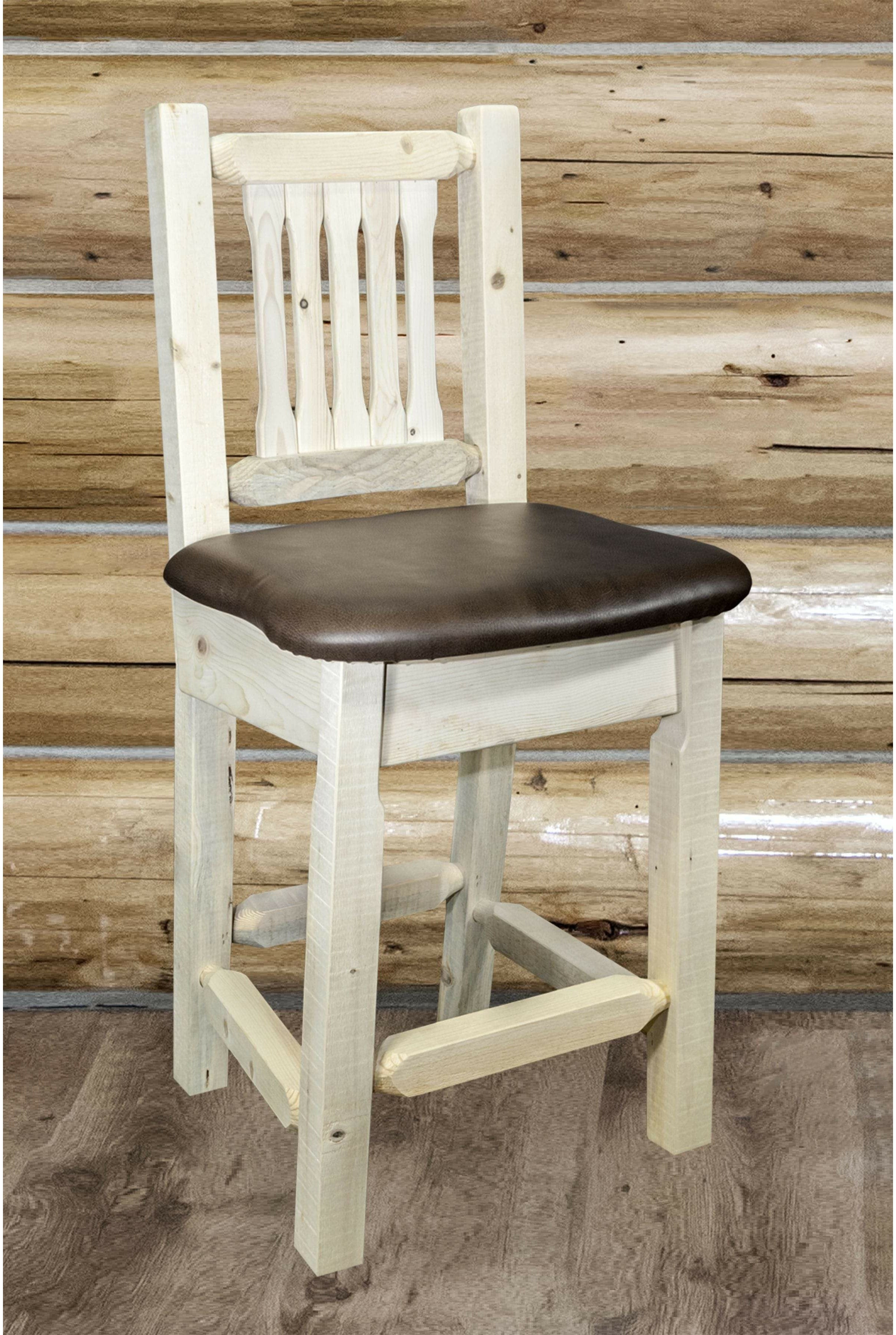 Montana Woodworks Homestead Collection Counter Height Barstool with Back-Rustic Furniture Marketplace