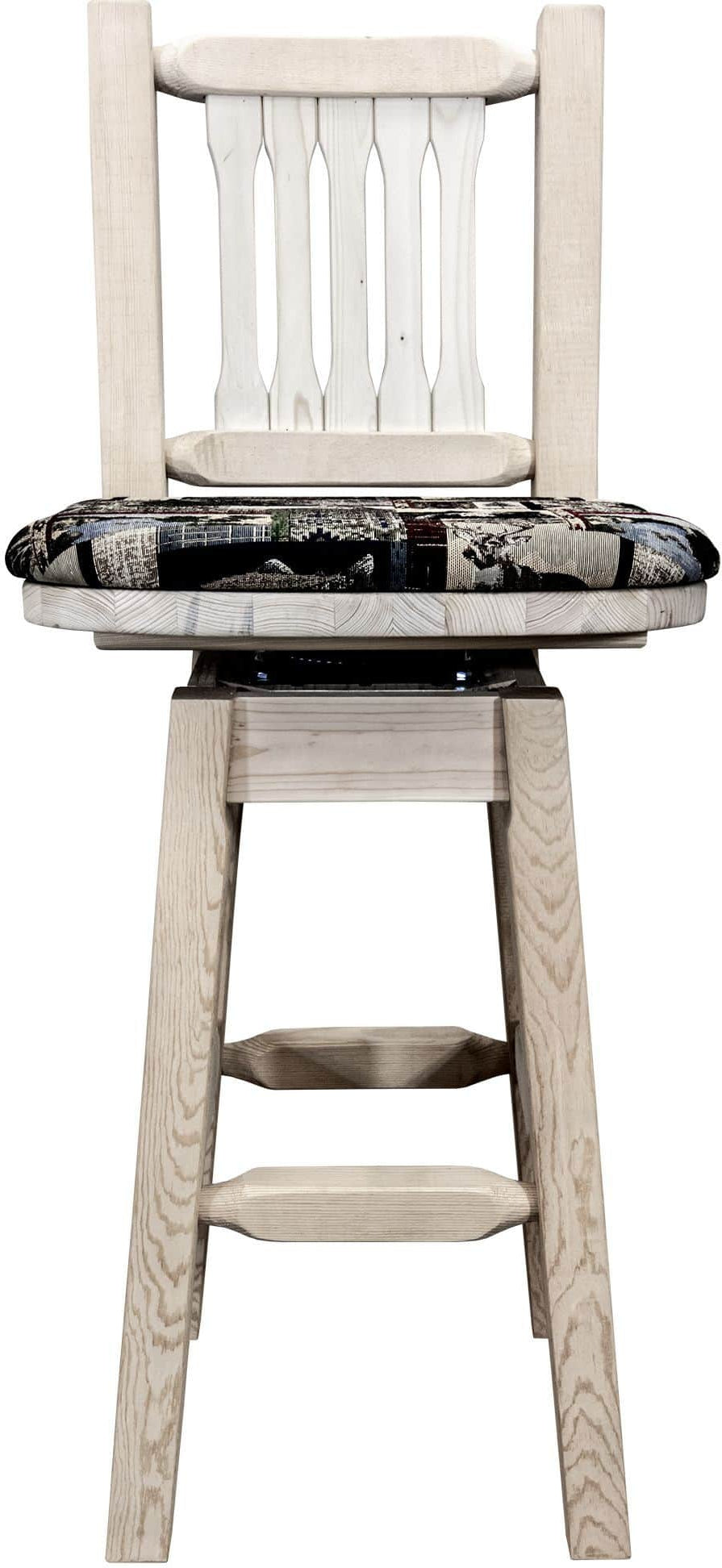 Montana Woodworks Homestead Collection Counter Height Barstool with Back & Swivel-Rustic Furniture Marketplace