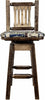 Montana Woodworks Homestead Collection Counter Height Barstool with Back & Swivel-Rustic Furniture Marketplace