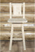 Montana Woodworks Homestead Collection Counter Height Barstool with Back & Swivel and Laser Engraved Design - Clear Lacquer Finish-Rustic Furniture Marketplace