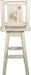 Montana Woodworks Homestead Collection Counter Height Barstool with Back & Swivel and Laser Engraved Design - Clear Lacquer Finish-Rustic Furniture Marketplace