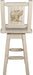 Montana Woodworks Homestead Collection Counter Height Barstool with Back & Swivel and Laser Engraved Design - Ready to Finish-Rustic Furniture Marketplace